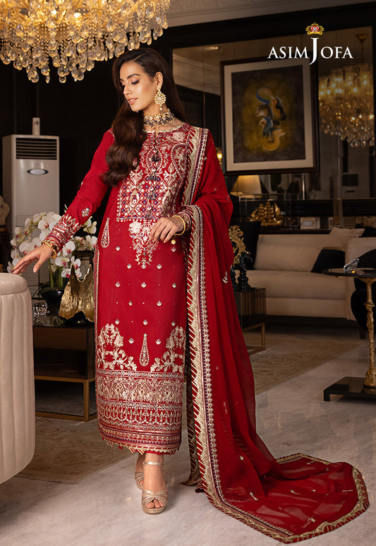 AJRN-26 EMBROIDERED LAWN SILK 3 PCS