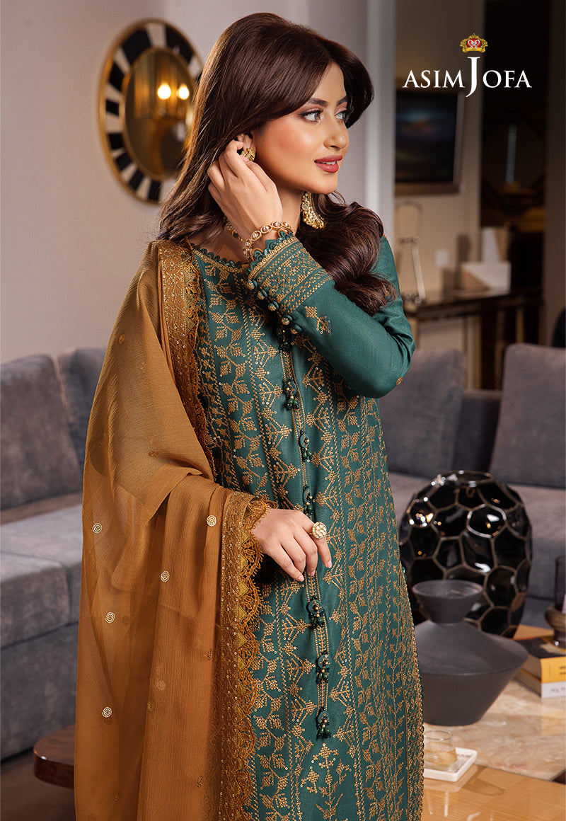 AJRN-11 EMBROIDERED LAWN SILK 3 PCS