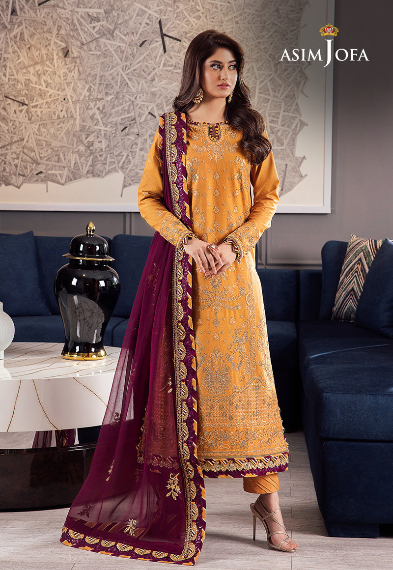 AJRN-05 EMBROIDERED LAWN SILK 3 PCS