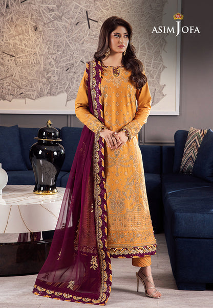 AJRN-05 EMBROIDERED LAWN SILK 3 PCS