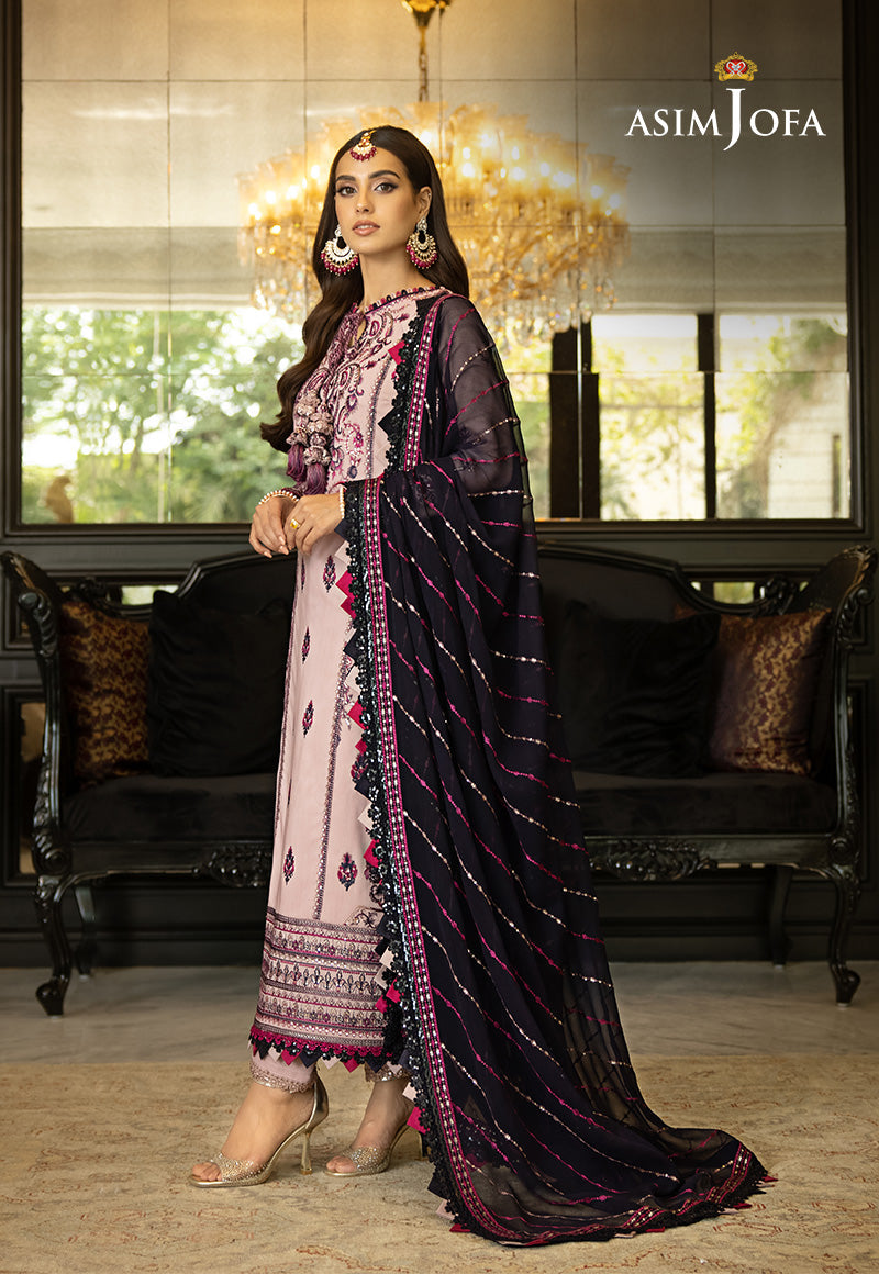 AJRN-20 EMBROIDERED LAWN SILK 3 PCS