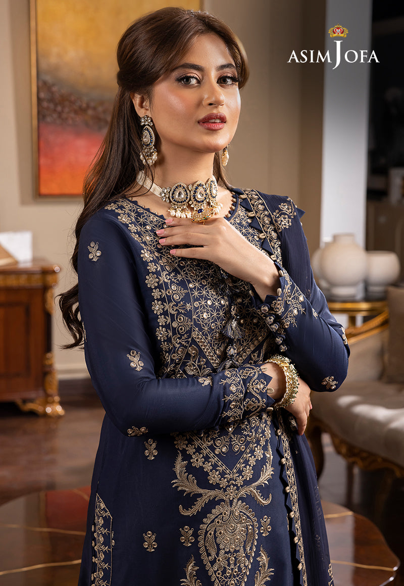 AJRN-16 EMBROIDERED LAWN SILK 3 PCS