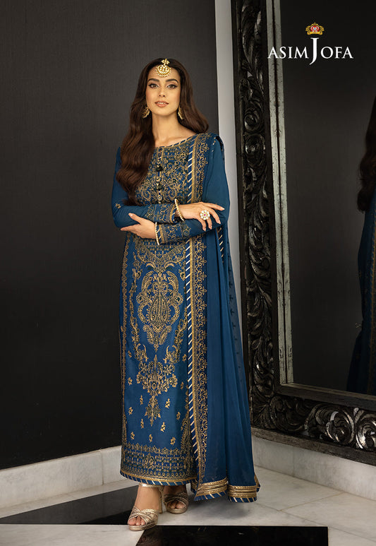 AJRN-17 EMBROIDERED LAWN SILK 3 PCS