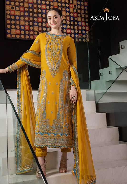 AJRN-28 EMBROIDERED LAWN SILK 3 PCS