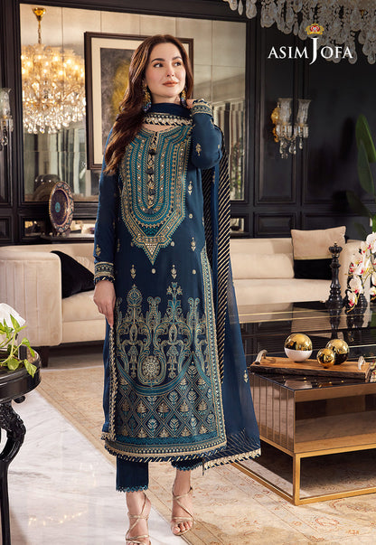 AJRNP-10 STITCHED EMBROIDERED LAWN SILK 3 PCS