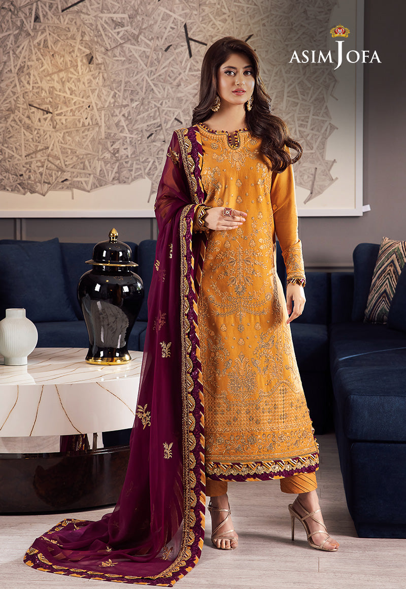 AJRN-05 EMBROIDERED LAWN SILK 3 PCS