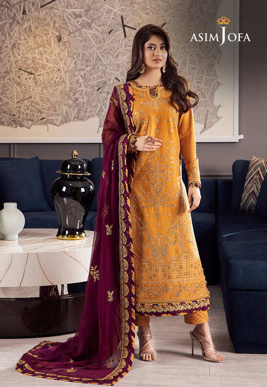 AJRN-05 EMBROIDERED LAWN SILK 3 PCS