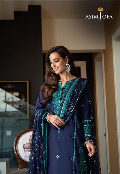 AJRNP-22 EMBROIDERED LAWN STITCHED 3 PCS