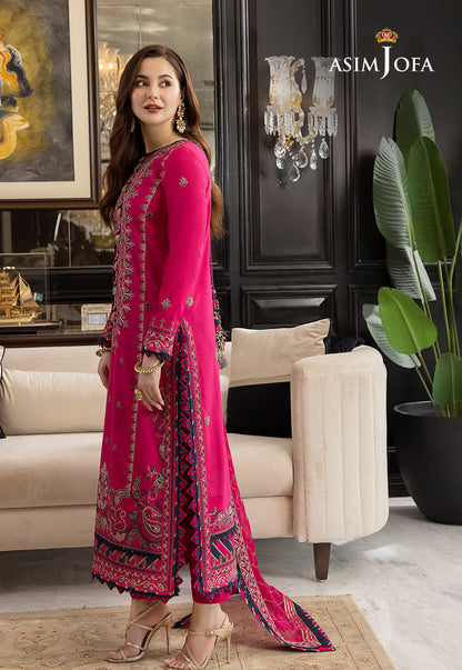 AJRN-30 EMBROIDERED LAWN SILK 3 PCS