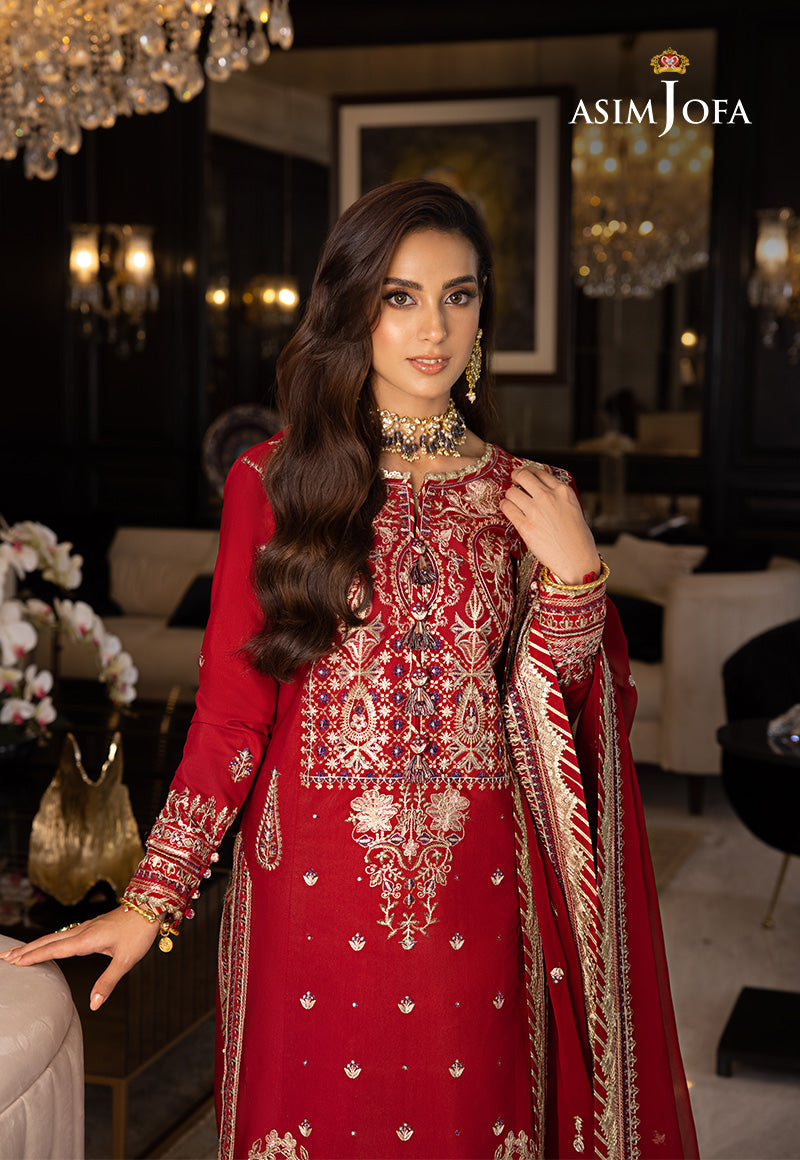 AJRN-26 EMBROIDERED LAWN SILK 3 PCS