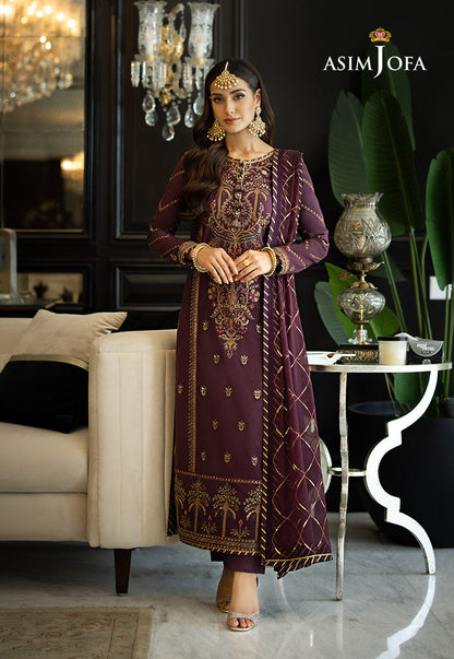 AJRN-13 EMBROIDERED LAWN SILK 3 PCS