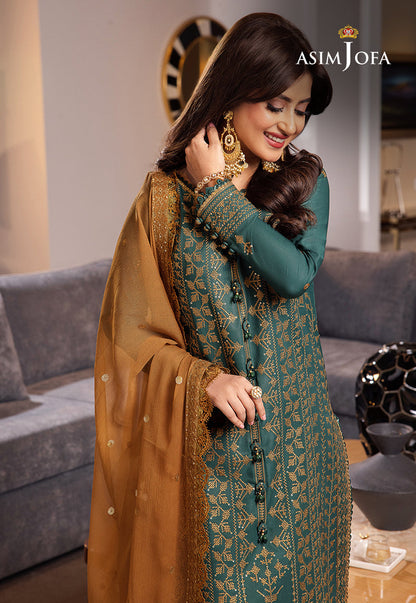 AJRN-11 EMBROIDERED LAWN SILK 3 PCS