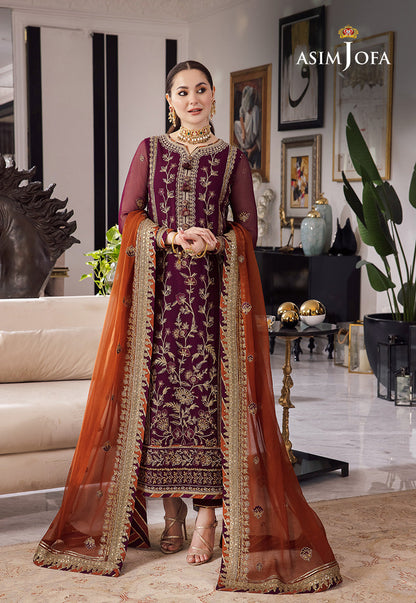 AJRN-23 EMBROIDERED CHIFFON 3 PCS