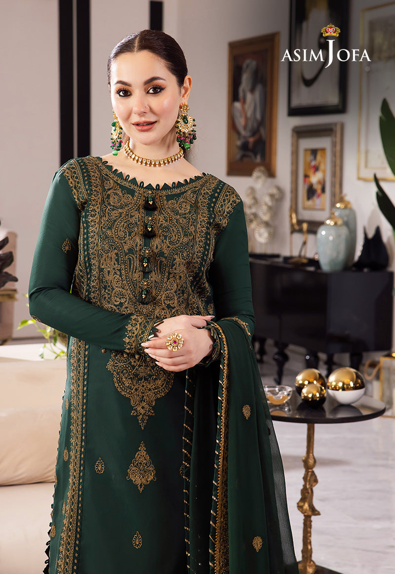 AJRN-18 EMBROIDERED LAWN SILK 3 PCS