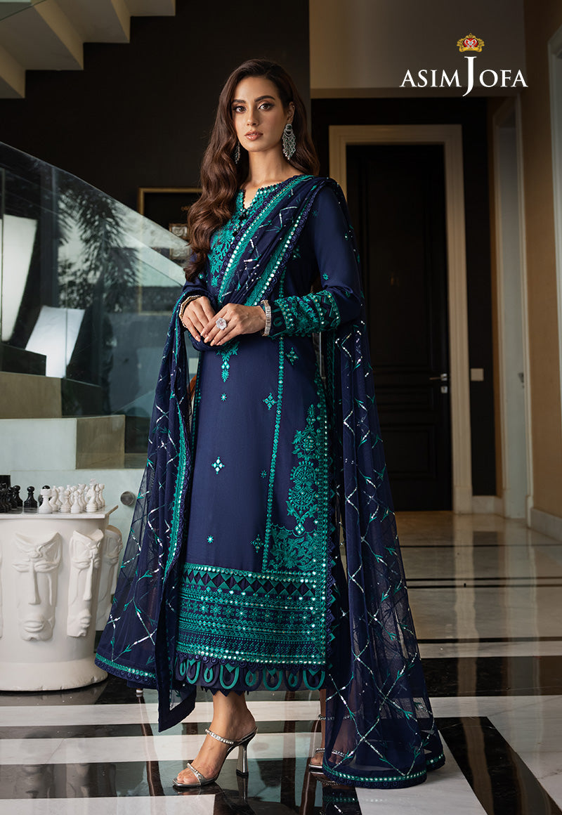 AJRNP-22 EMBROIDERED LAWN STITCHED 3 PCS