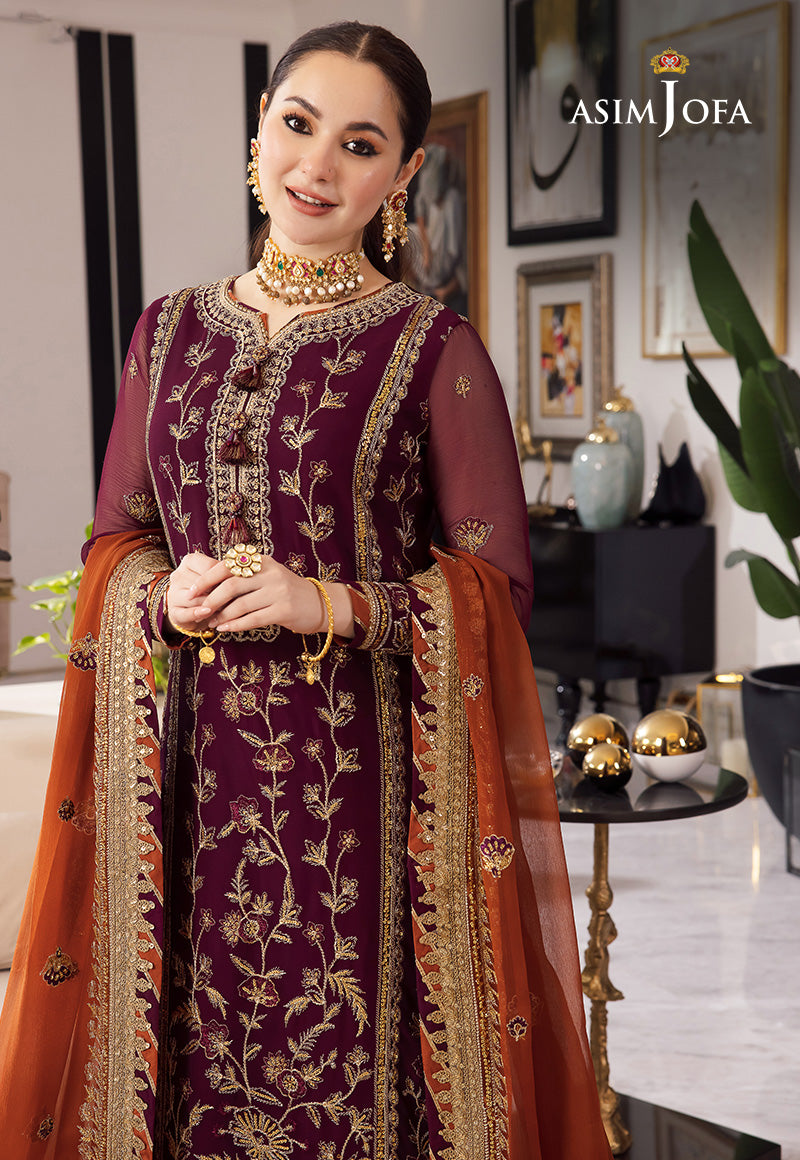 AJRN-23 EMBROIDERED CHIFFON 3 PCS
