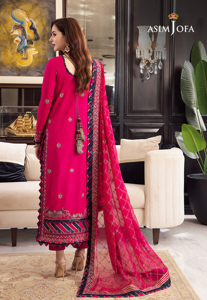 AJRN-30 EMBROIDERED LAWN SILK 3 PCS
