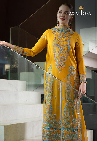 AJRN-28 EMBROIDERED LAWN SILK 3 PCS