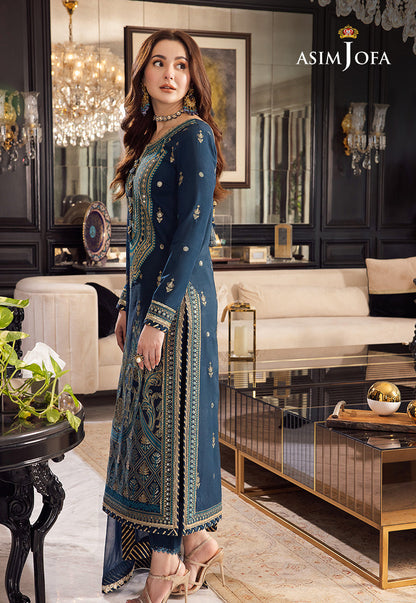 AJRNP-10 STITCHED EMBROIDERED LAWN SILK 3 PCS