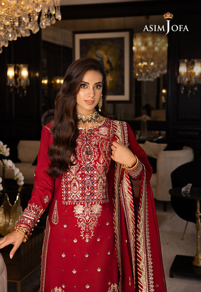 AJRN-26 EMBROIDERED LAWN SILK 3 PCS