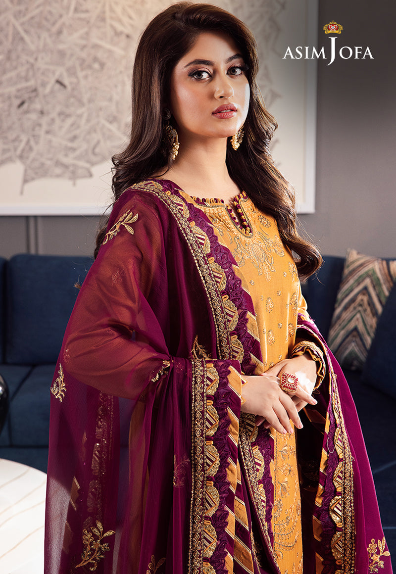 AJRN-05 EMBROIDERED LAWN SILK 3 PCS