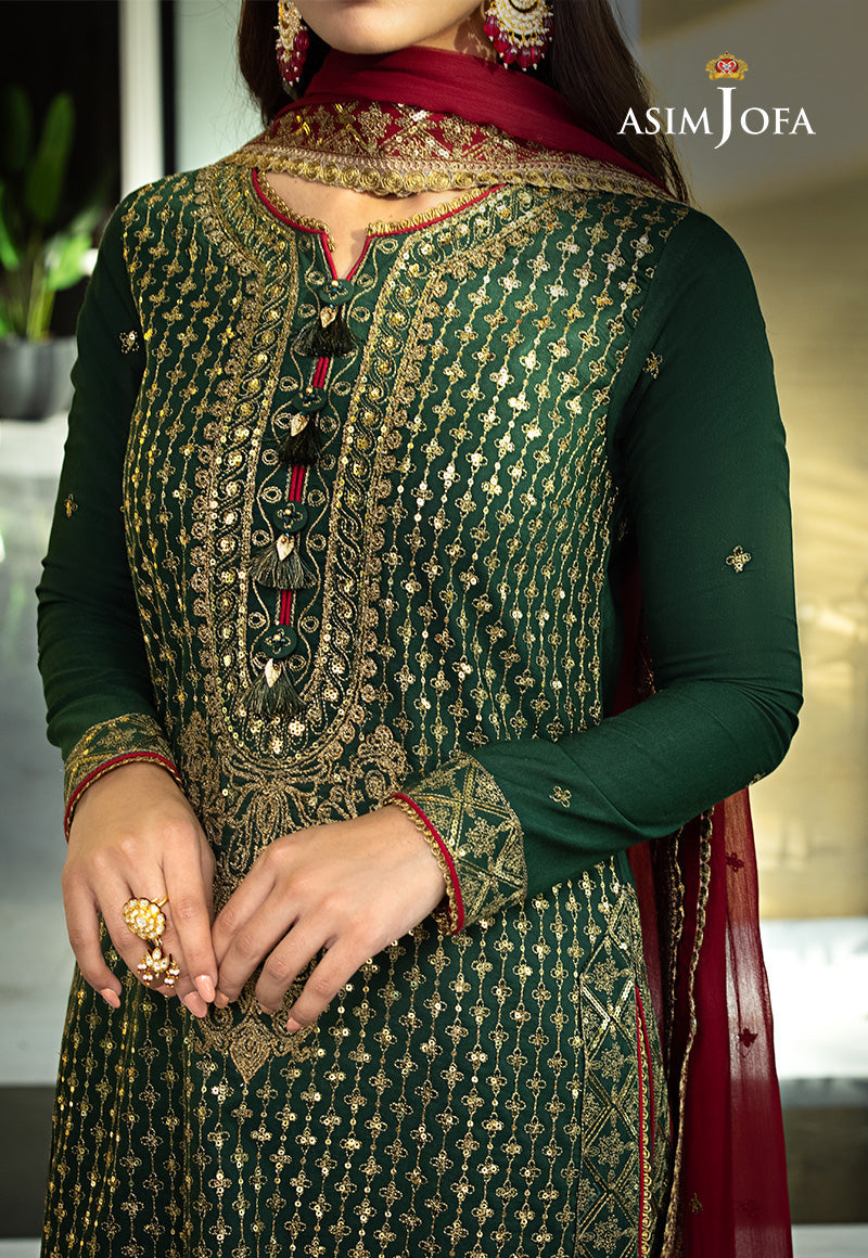 AJRN-08 EMBROIDERED LAWN SILK 3 PCS