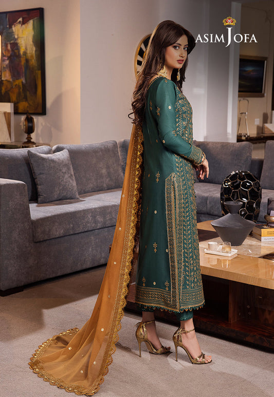 AJRN-11 EMBROIDERED LAWN SILK 3 PCS
