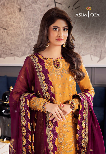 AJRN-05 EMBROIDERED LAWN SILK 3 PCS
