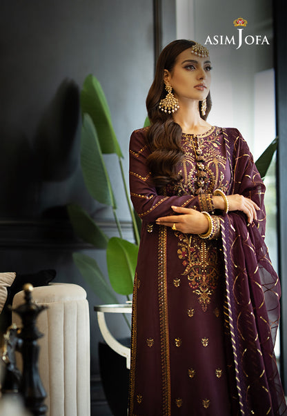 AJRN-13 EMBROIDERED LAWN SILK 3 PCS
