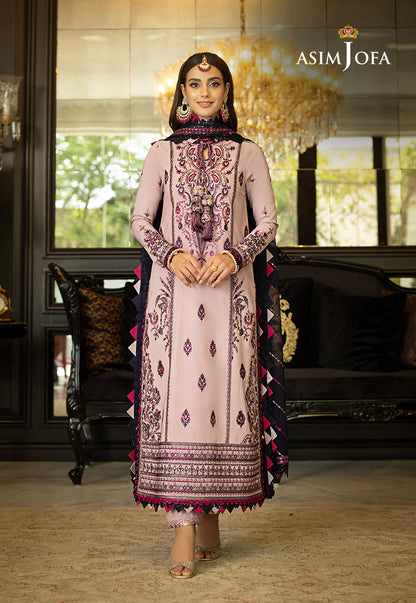 AJRN-20 EMBROIDERED LAWN SILK 3 PCS