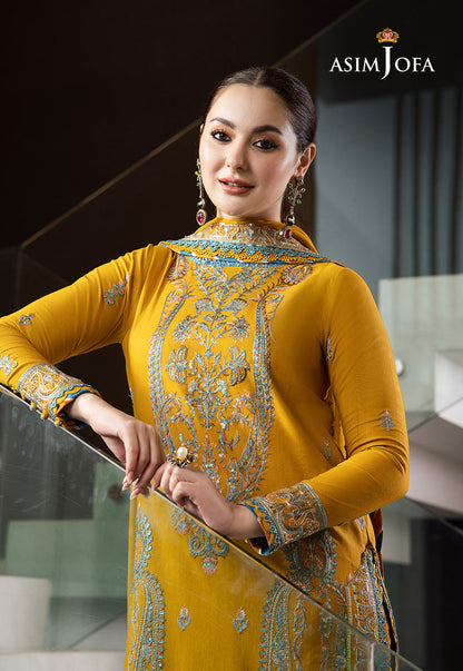 AJRN-28 EMBROIDERED LAWN SILK 3 PCS