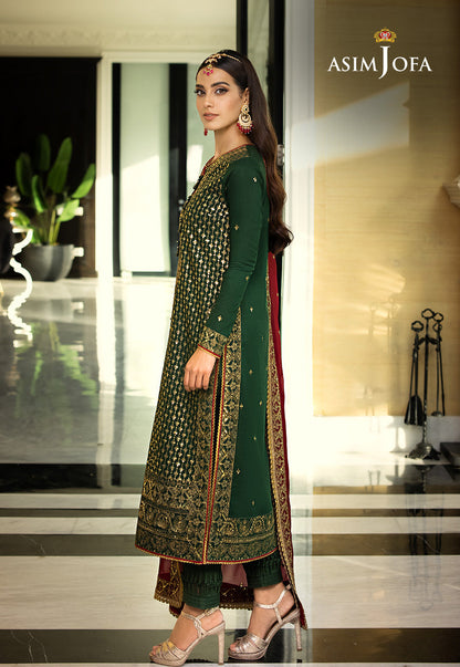 AJRN-08 EMBROIDERED LAWN SILK 3 PCS