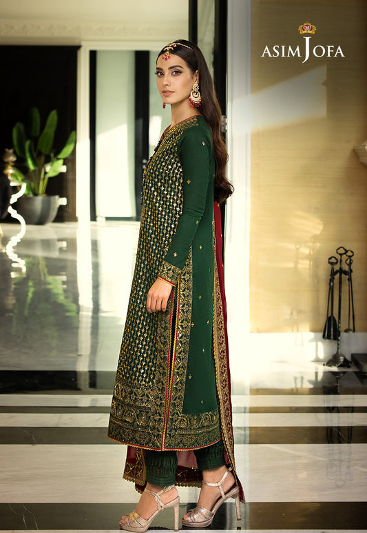 AJRN-08 EMBROIDERED LAWN SILK 3 PCS
