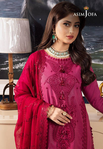 AJRN-15 EMBROIDERED LAWN SILK 3 PCS
