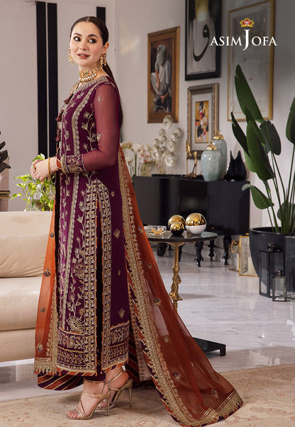 AJRN-23 EMBROIDERED CHIFFON 3 PCS