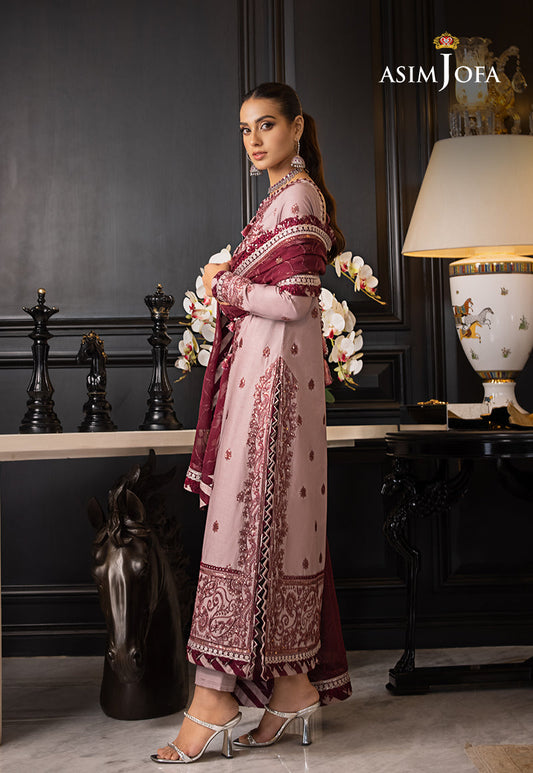 AJRN-06 EMBROIDERED LAWN SILK 3 PCS