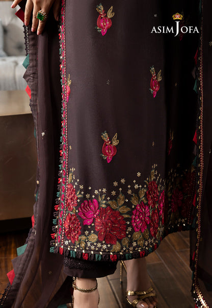 AJRN-12 EMBROIDERED LAWN SILK 3 PCS