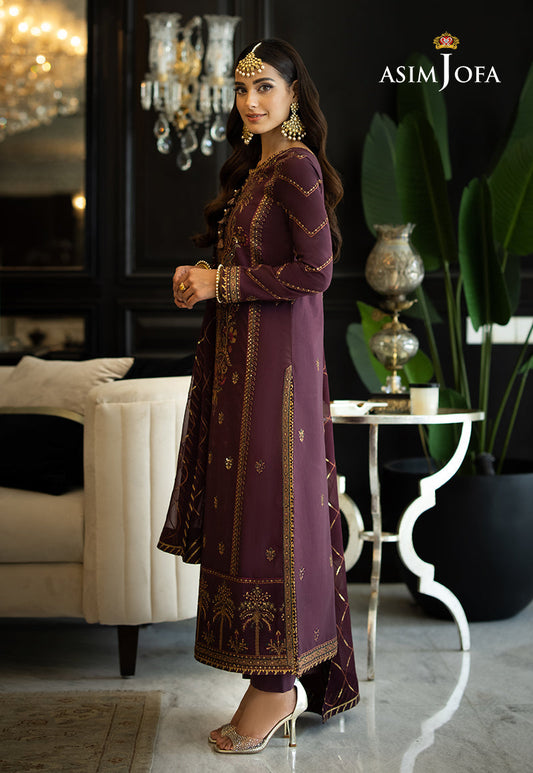 AJRN-13 EMBROIDERED LAWN SILK 3 PCS