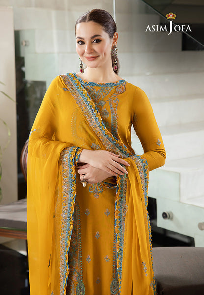 AJRN-28 EMBROIDERED LAWN SILK 3 PCS