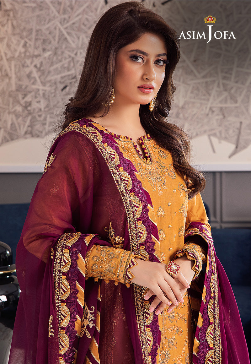 AJRN-05 EMBROIDERED LAWN SILK 3 PCS