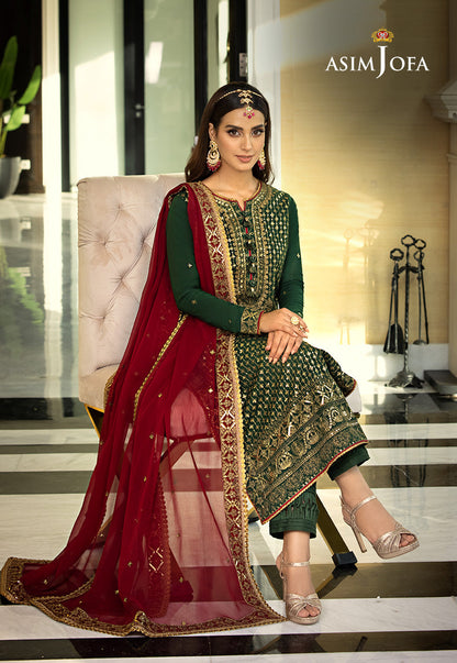 AJRN-08 EMBROIDERED LAWN SILK 3 PCS