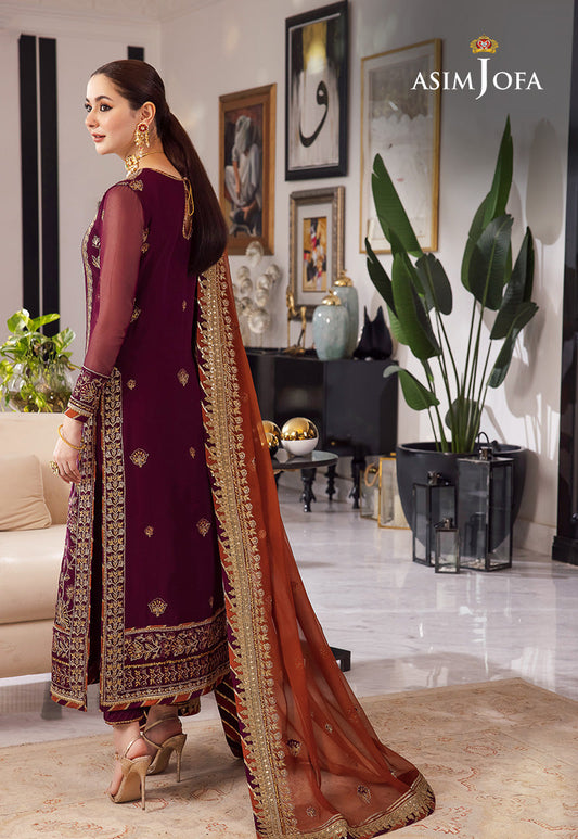 AJRN-23 EMBROIDERED CHIFFON 3 PCS