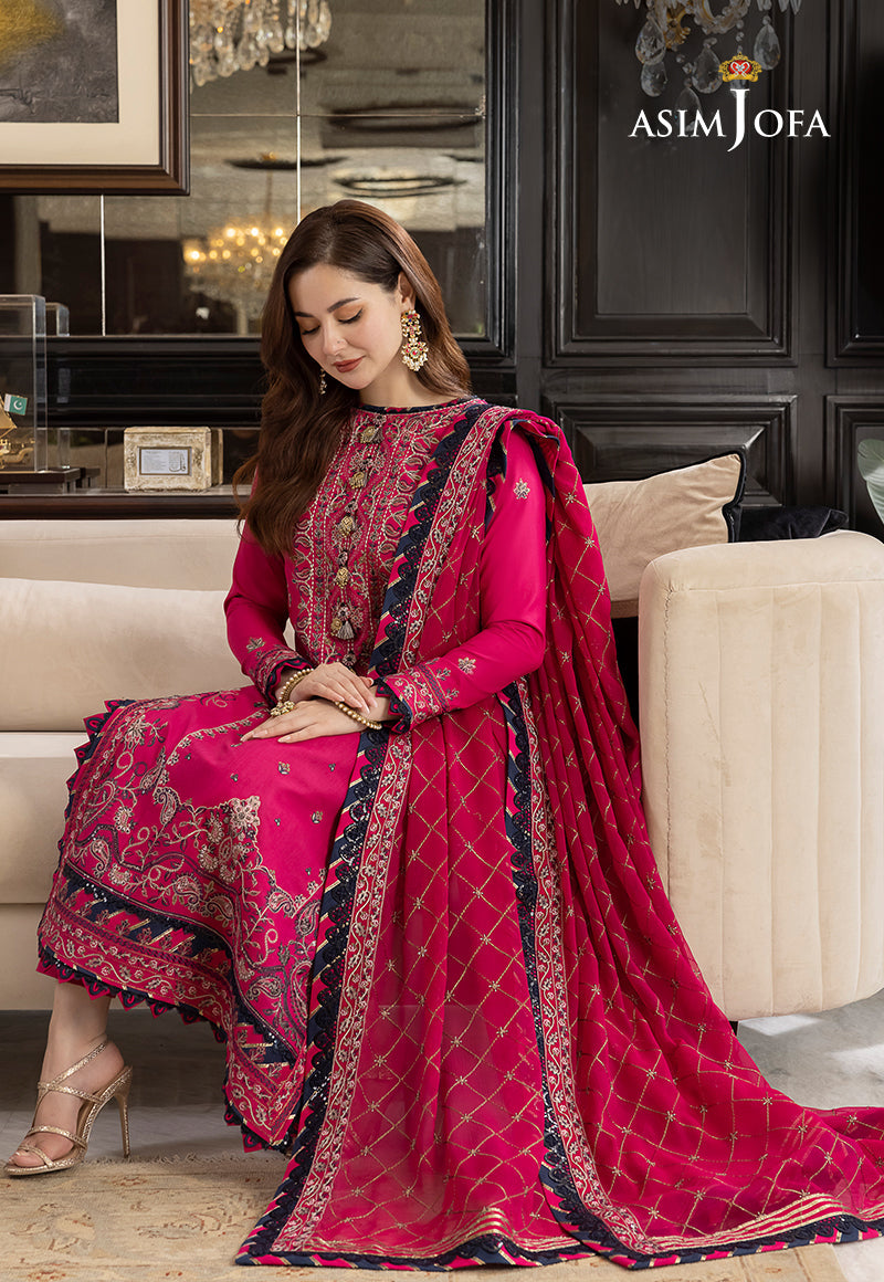 AJRN-30 EMBROIDERED LAWN SILK 3 PCS