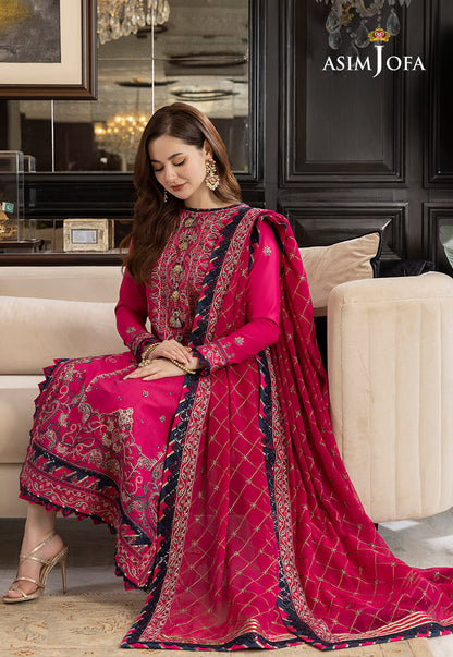 AJRN-30 EMBROIDERED LAWN SILK 3 PCS