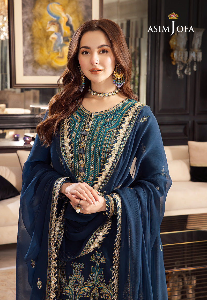 AJRNP-10 STITCHED EMBROIDERED LAWN SILK 3 PCS