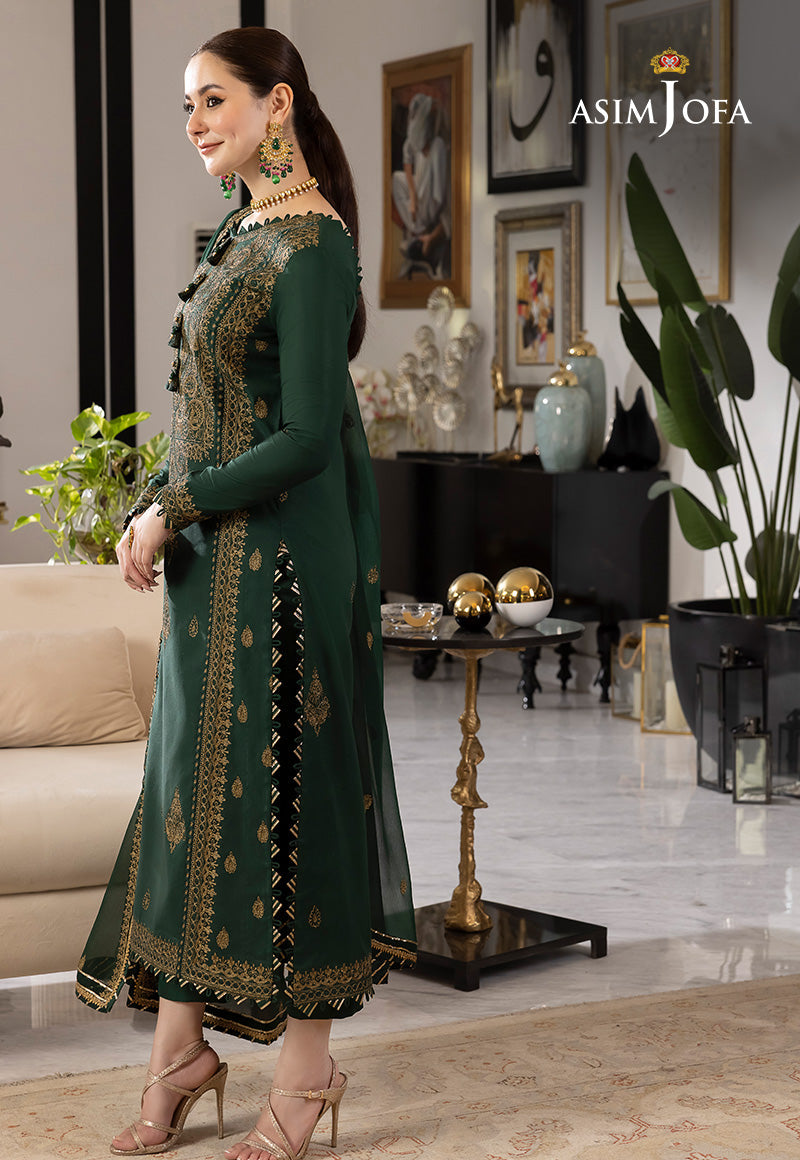 AJRN-18 EMBROIDERED LAWN SILK 3 PCS