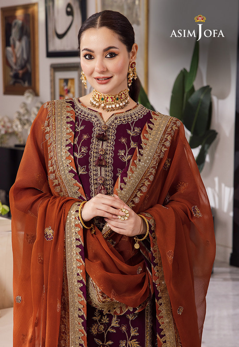 AJRN-23 EMBROIDERED CHIFFON 3 PCS