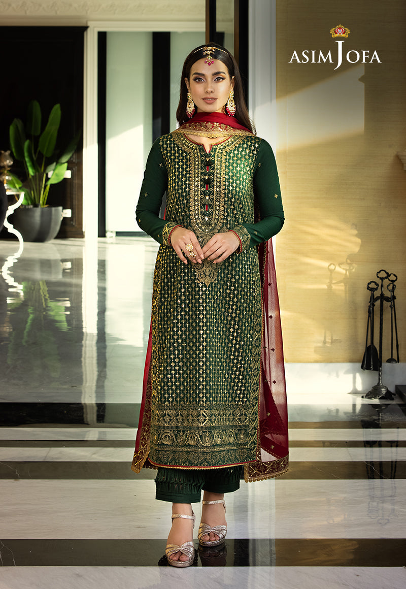 AJRN-08 EMBROIDERED LAWN SILK 3 PCS