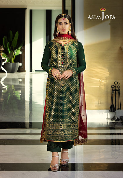 AJRN-08 EMBROIDERED LAWN SILK 3 PCS
