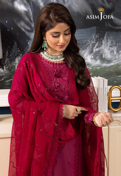 AJRN-15 EMBROIDERED LAWN SILK 3 PCS
